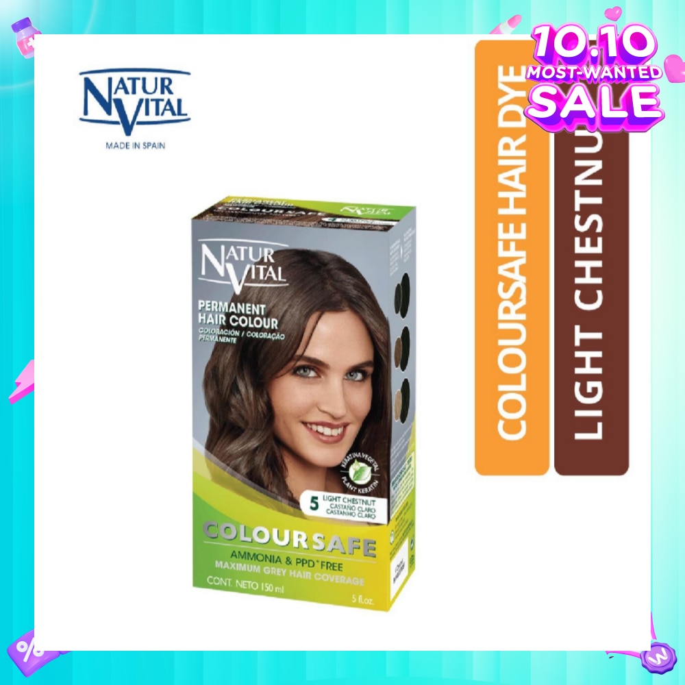 NATURVITAL Coloursafe Permanent Hair Colour Light Chestnut 5