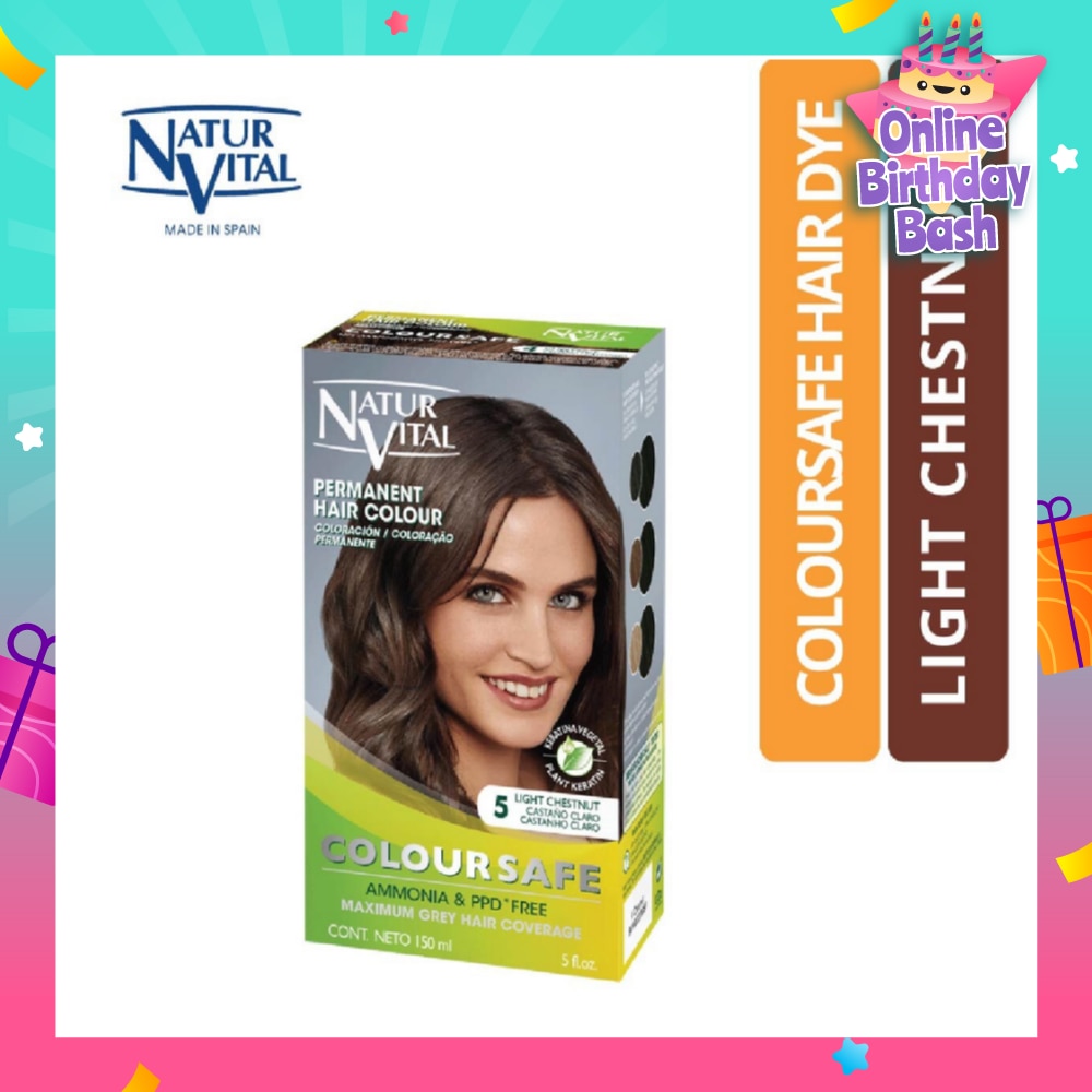 NATURVITAL Coloursafe Permanent Hair Colour Light Chestnut 5