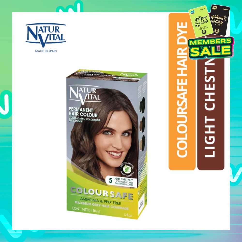 NATURVITAL Coloursafe Permanent Hair Colour Light Chestnut 5