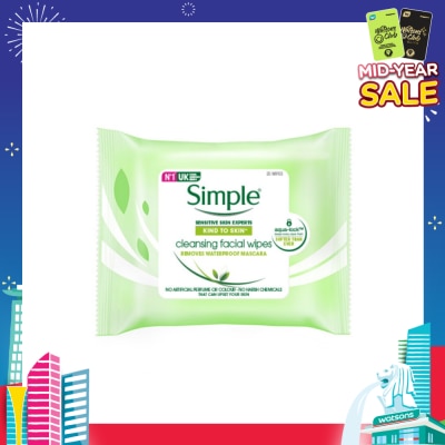 SIMPLE Kind to Skin Cleansing Facial Wipes 25s