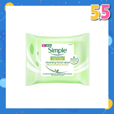 SIMPLE Kind to Skin Cleansing Facial Wipes 25s