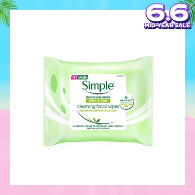 SIMPLE Kind to Skin Cleansing Facial Wipes 25s