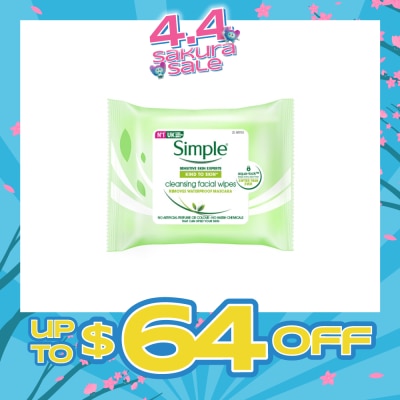 SIMPLE - Kind to Skin Cleansing Facial Wipes 25s