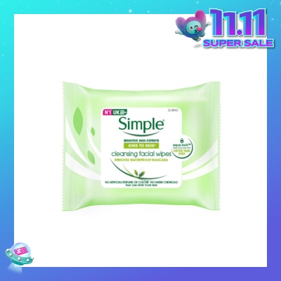 SIMPLE Kind to Skin Cleansing Facial Wipes 25s
