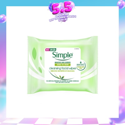 SIMPLE - Kind to Skin Cleansing Facial Wipes 25s