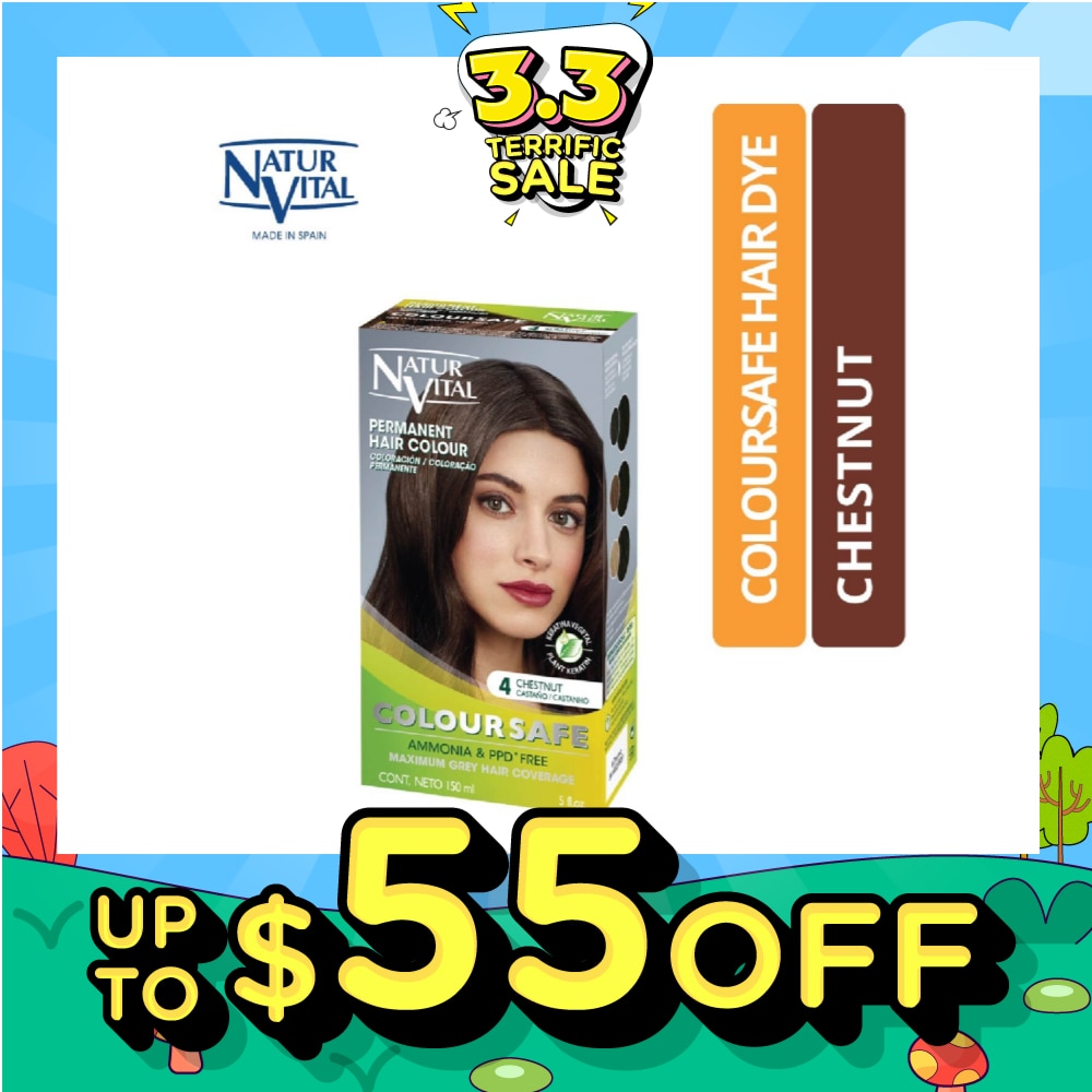 NATURVITAL Coloursafe Permanent Hair Colour Chestnut 4
