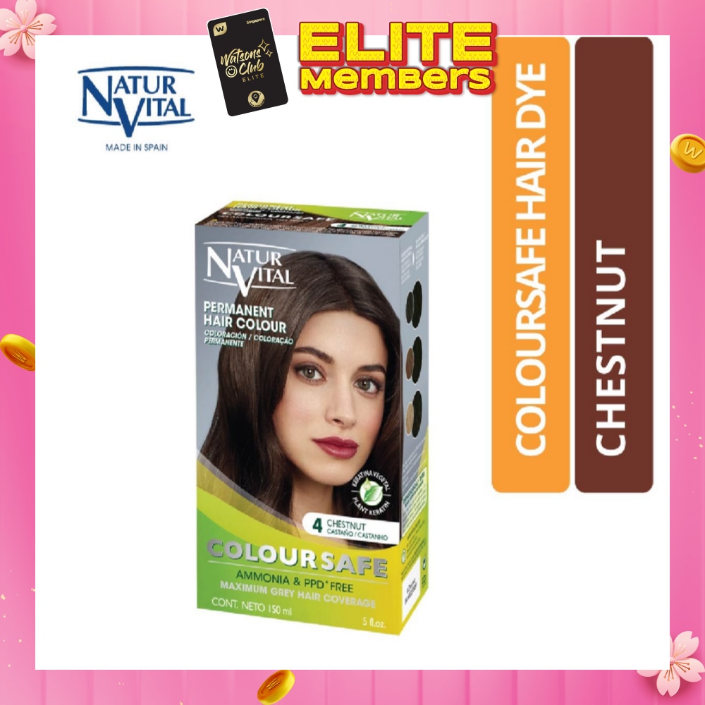 NATURVITAL Coloursafe Permanent Hair Colour Chestnut 4