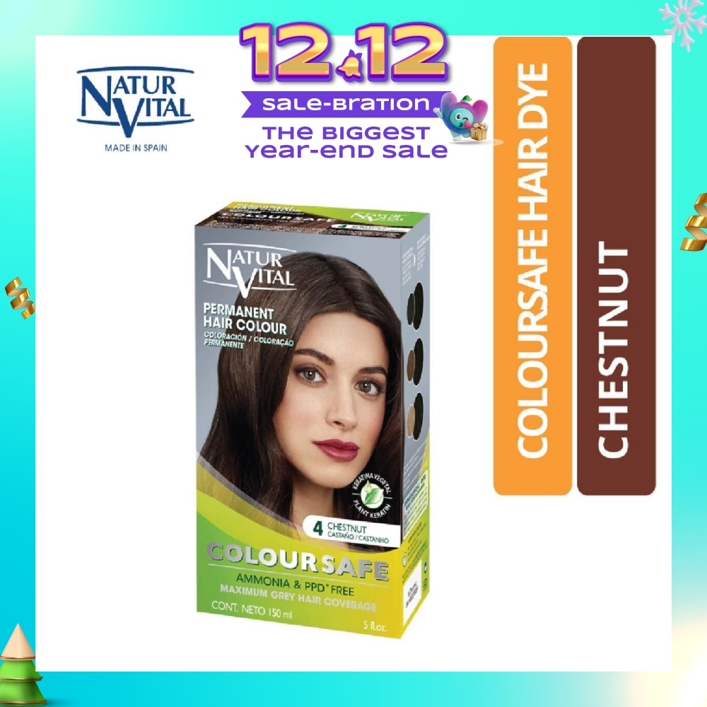 NATURVITAL Coloursafe Permanent Hair Colour Chestnut 4