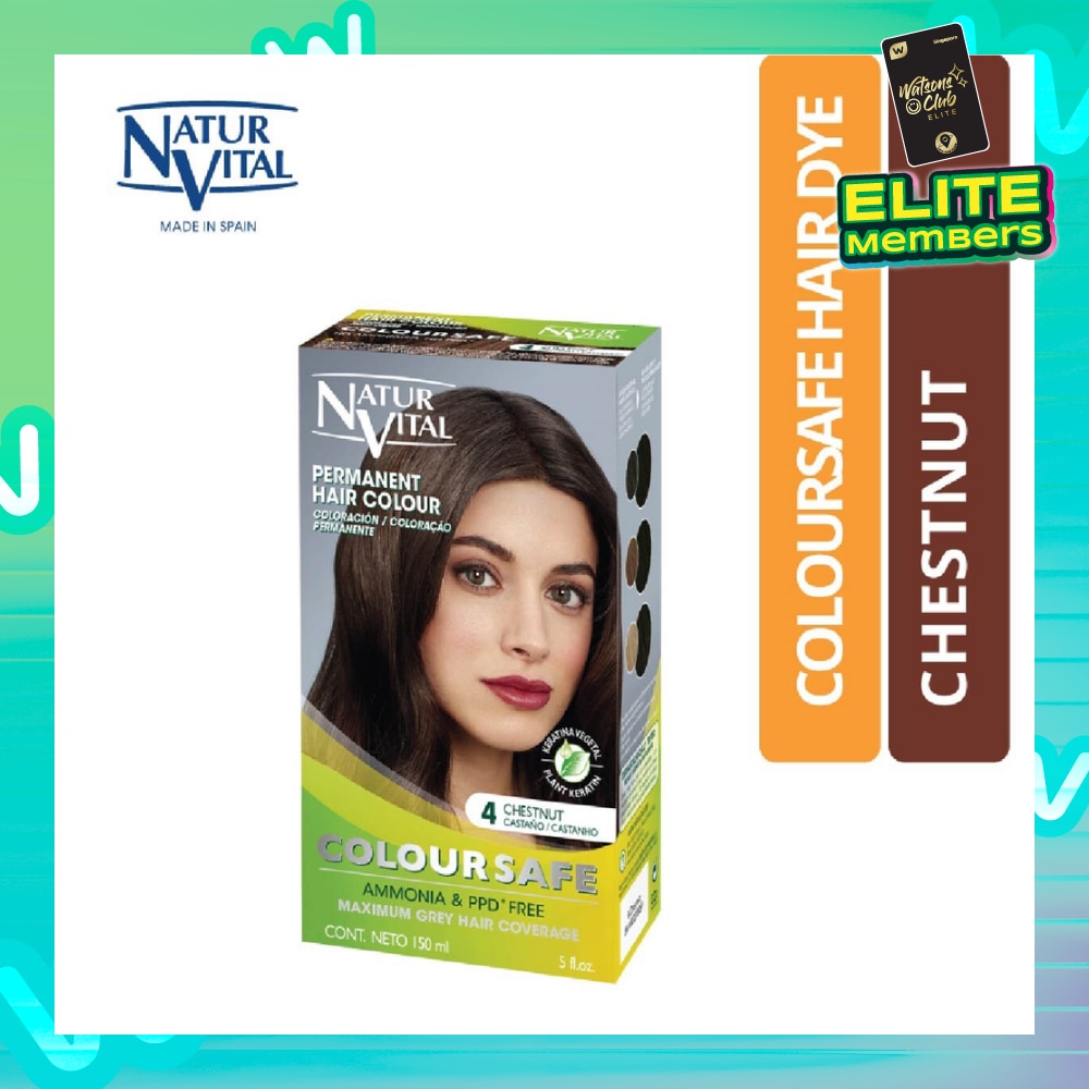NATURVITAL Coloursafe Permanent Hair Colour Chestnut 4