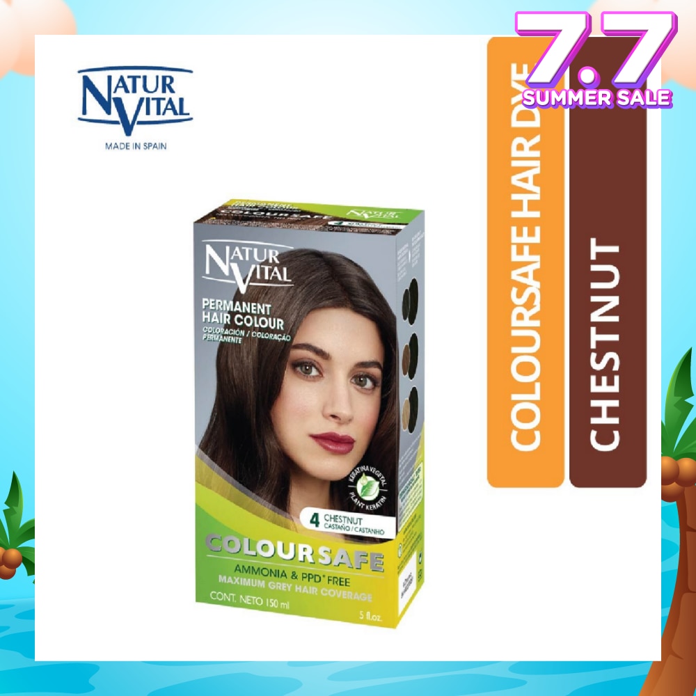 NATURVITAL Coloursafe Permanent Hair Colour Chestnut 4