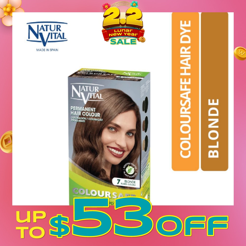 NATURVITAL Coloursafe Permanent Hair Colour Blonde 7 150ml