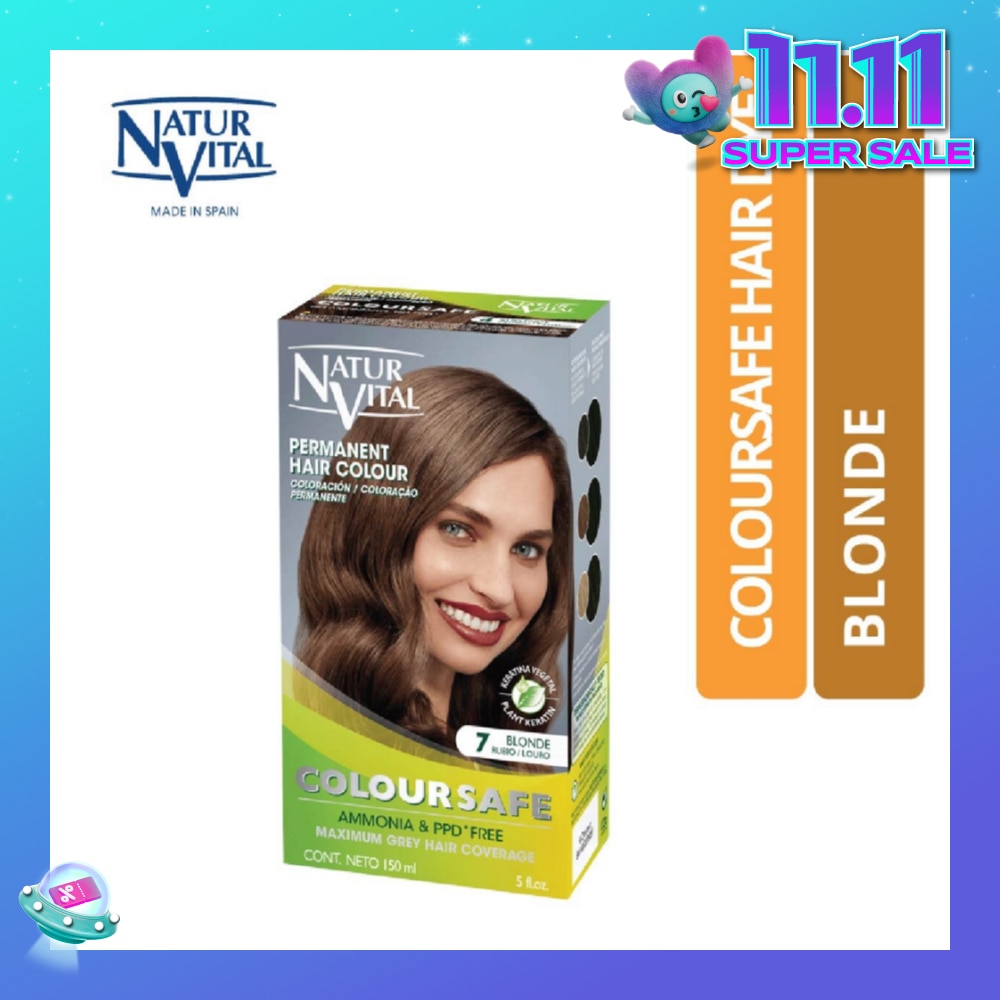 Coloursafe Permanent Hair Colour Blonde 7 150ml (Expiry: Feb`2026)