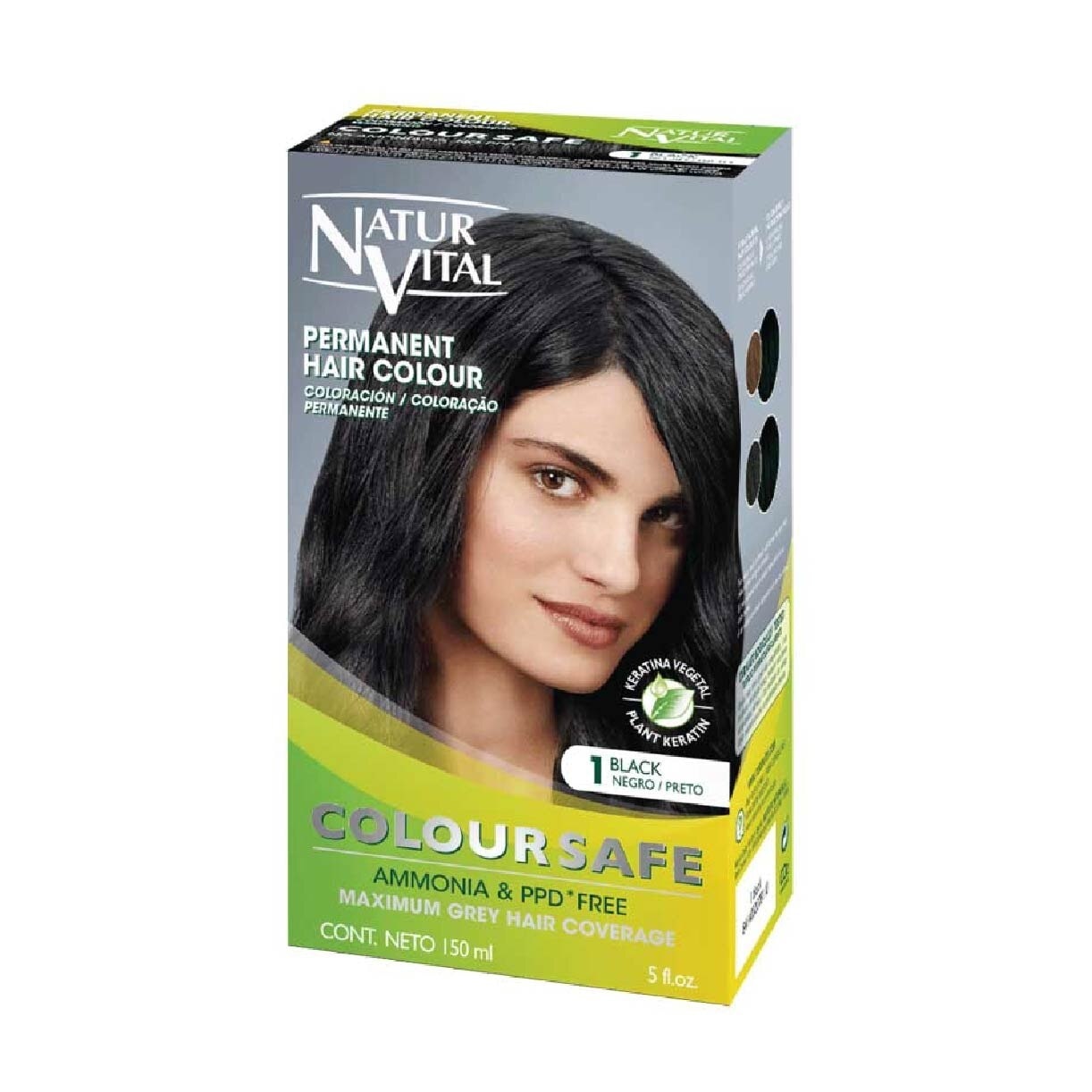 Coloursafe Permanent Hair Colour Black 1 150ml