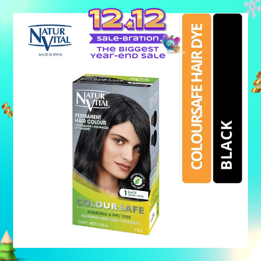 Coloursafe Permanent Hair Colour Black 1 150ml