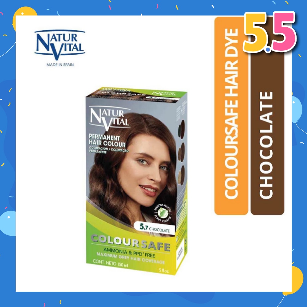 NATURVITAL Coloursafe Permanent Hair Colour Chocolate 5.7