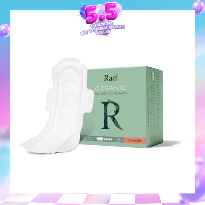RAEL - Overnight Pads With Organic Cotton Cover 10s