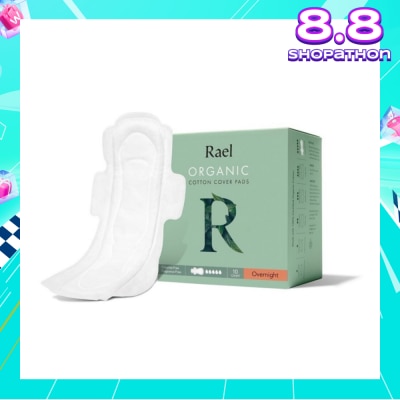 RAEL Overnight Pads With Organic Cotton Cover 10s