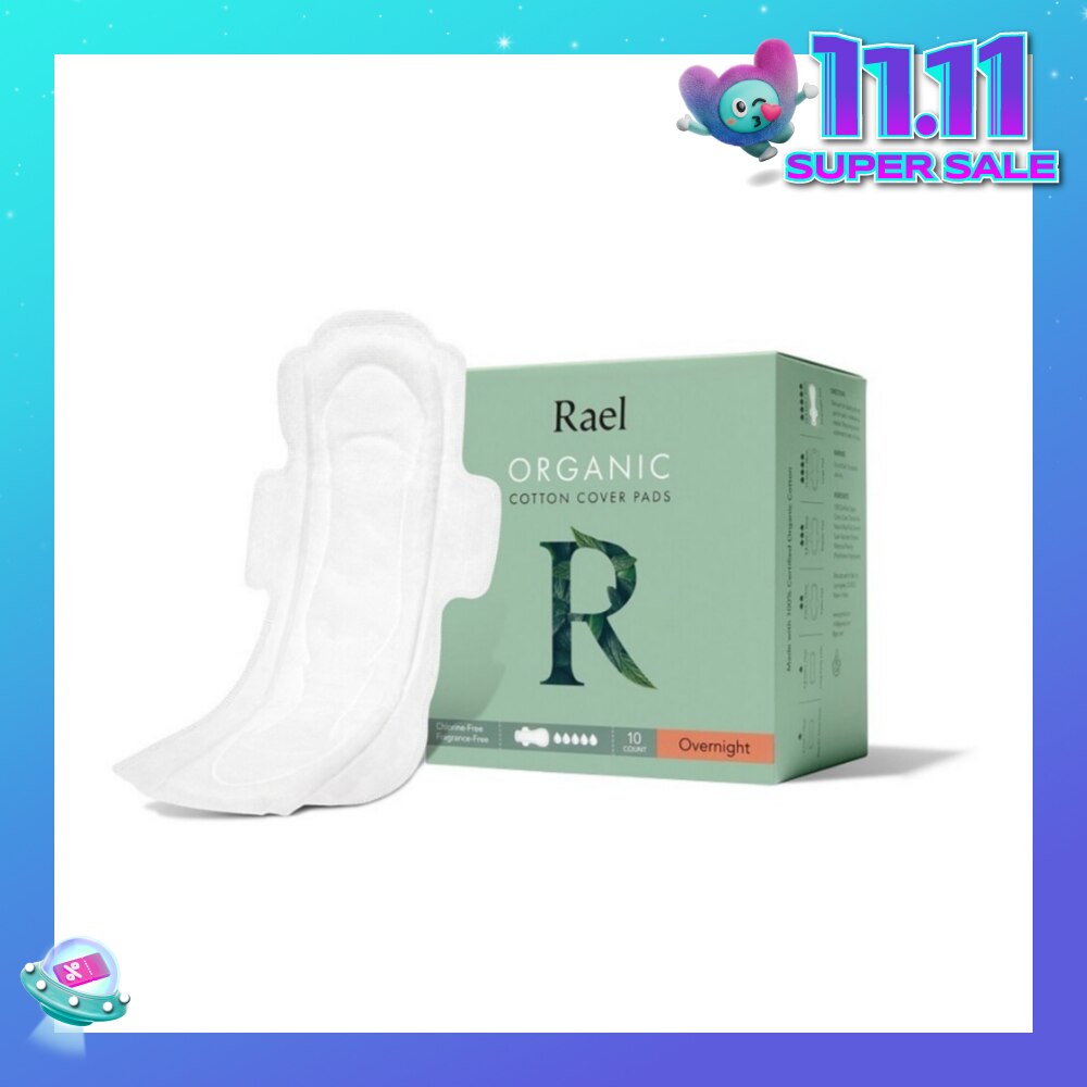Overnight Pads With Organic Cotton Cover 10s