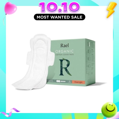 RAEL Overnight Pads With Organic Cotton Cover 10s image