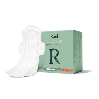 RAEL Overnight Pads With Organic Cotton Cover 10s