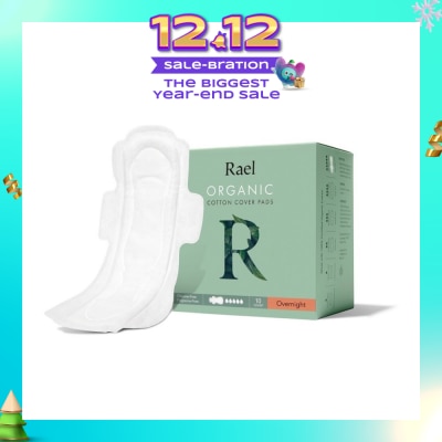 RAEL Overnight Pads With Organic Cotton Cover 10s