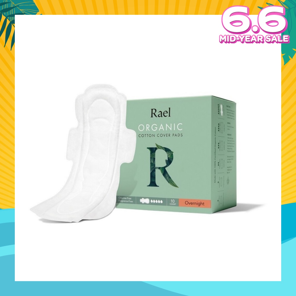 Overnight Pads With Organic Cotton Cover 10s