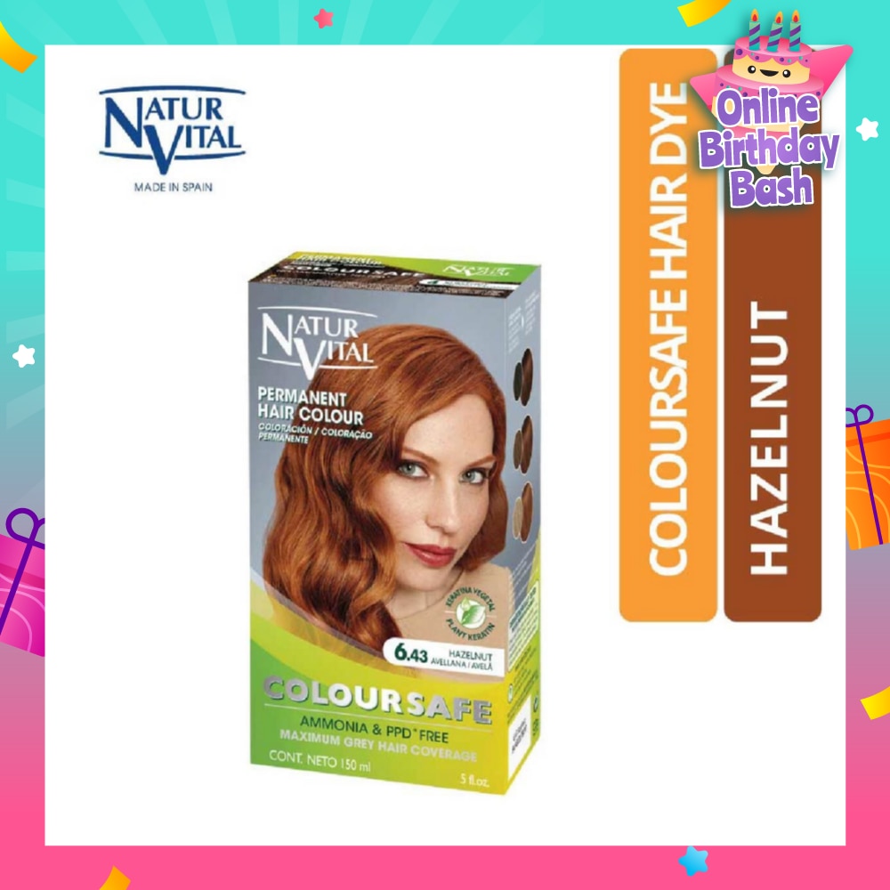 NATURVITAL Coloursafe Permanent Hair Colour Hazelnut 6.43