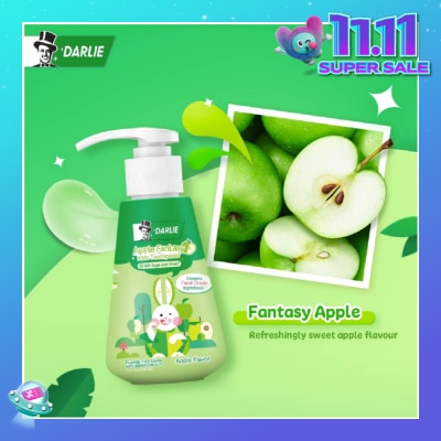 DARLIE Kids Bunny Pump Toothpaste Apple Fantasy (with Sugar Acid Shield + Contains Food Grade Ingredients) 120g