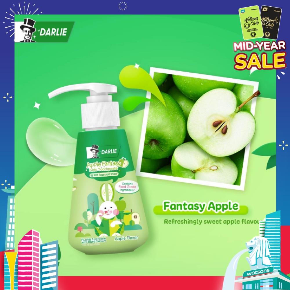 Kids Bunny Pump Toothpaste Apple Fantasy (with Sugar Acid Shield + Contains Food Grade Ingredients) 120g
