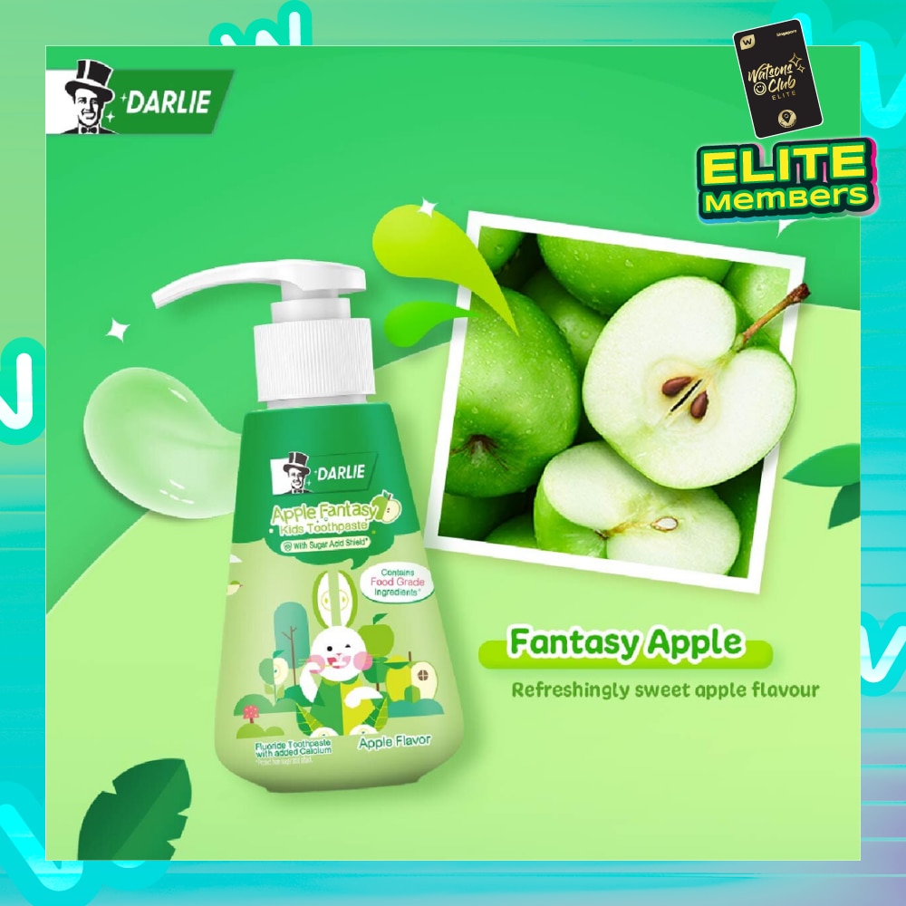 Kids Bunny Pump Toothpaste Apple Fantasy (with Sugar Acid Shield + Contains Food Grade Ingredients) 120g