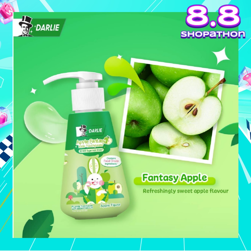 Kids Bunny Pump Toothpaste Apple Fantasy (with Sugar Acid Shield + Contains Food Grade Ingredients) 120g