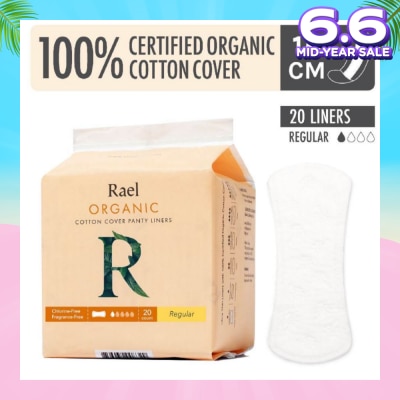 RAEL Regular Liners With Organic Cotton Cover 20s