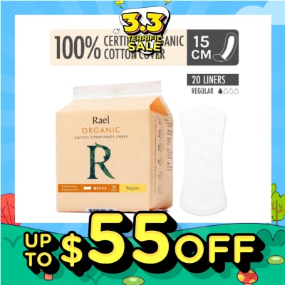 RAEL Regular Liners With Organic Cotton Cover 20s