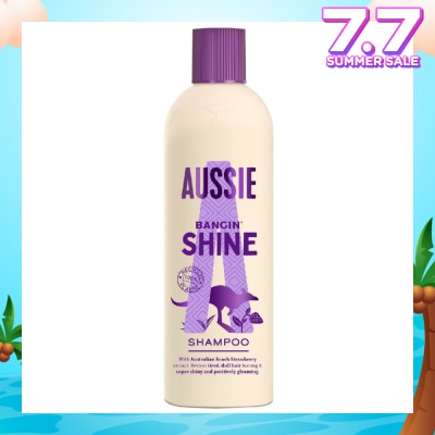 AUSSIE Bangin’ Shine Shampoo (Revitalise Tired + Dull Hair for Silky Soft Hair) 300ml