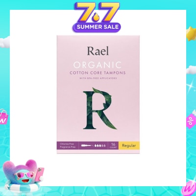 RAEL - Regular Organic Cotton Tampons With Bpa-Free Applicator 16s
