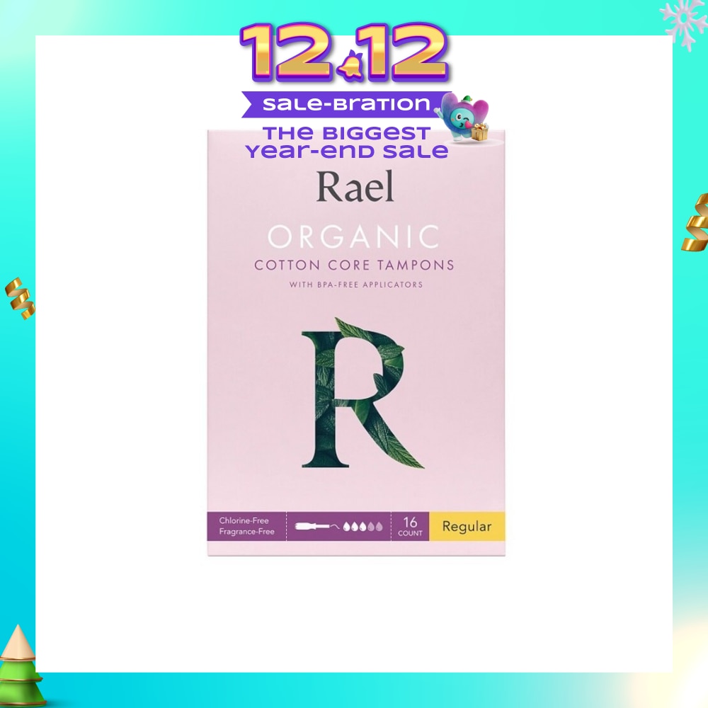 Regular Organic Cotton Tampons With Bpa-Free Applicator 16s