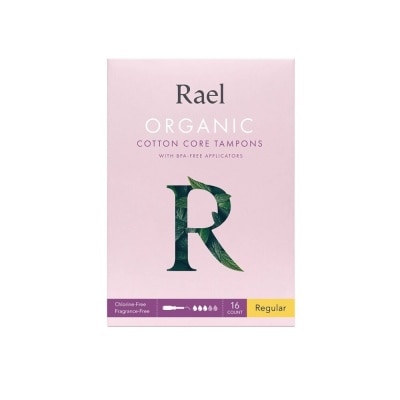 RAEL Regular Organic Cotton Tampons With Bpa-Free Applicator 16s