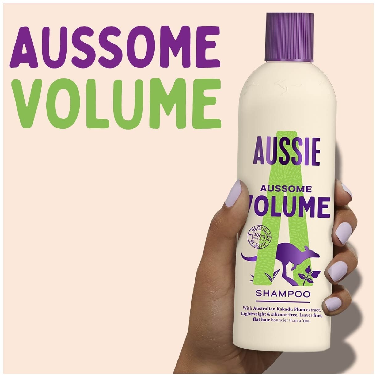 Aussome Volume Shampoo (For Volume + Bouncier Hair) 300ml