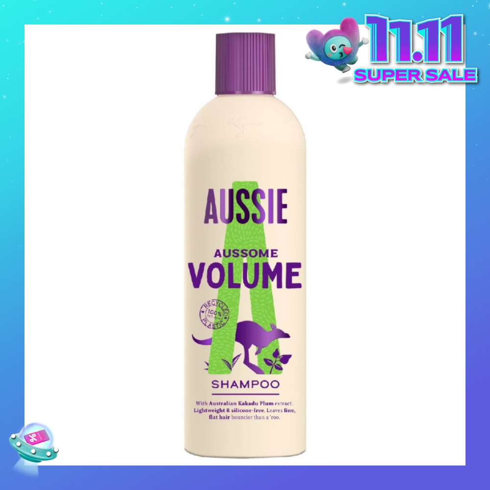 Aussome Volume Shampoo (For Volume + Bouncier Hair) 300ml