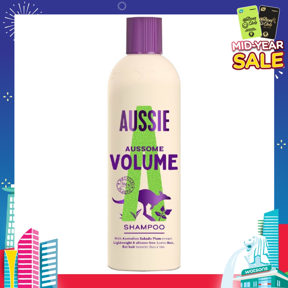 Aussome Volume Shampoo (For Volume + Bouncier Hair) 300ml