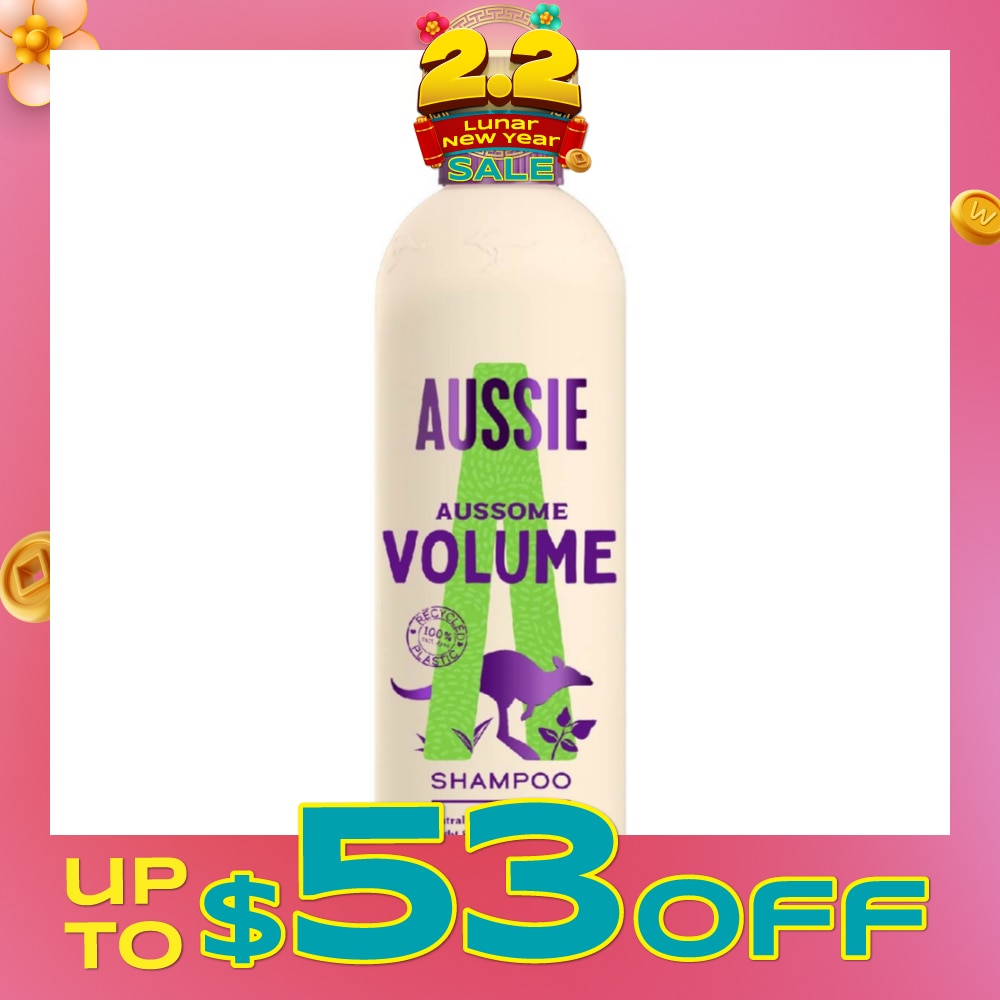 Aussome Volume Shampoo (For Volume + Bouncier Hair) 300ml