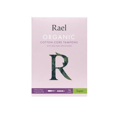 RAEL Super Organic Cotton Tampons With Bpa-Free Applicator 16s