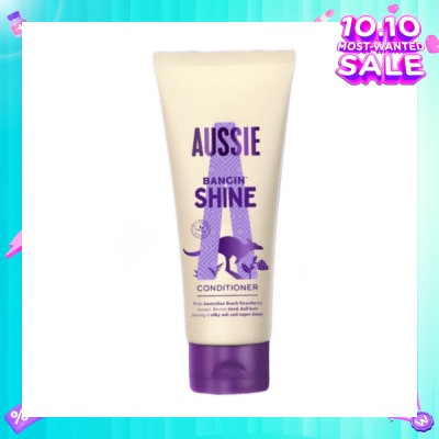 AUSSIE Bangin’ Shine Hair Conditioner (Revitalise Tired + Dull Hair for Silky Soft Hair) 200ml