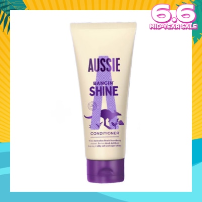 AUSSIE Bangin’ Shine Hair Conditioner (Revitalise Tired + Dull Hair for Silky Soft Hair) 200ml