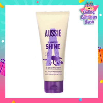 AUSSIE Bangin’ Shine Hair Conditioner (Revitalise Tired + Dull Hair for Silky Soft Hair) 200ml