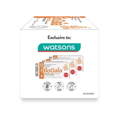 BIOGAIA Probiotic Chewable Tablet Packset consists Lemon 30s x 2 pack + Strawberry 30s x 1 pack