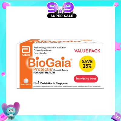 BIOGAIA - Probiotic Chewable Tablet With Strawberry Burst Flavour Packset 30s x 3 pack image