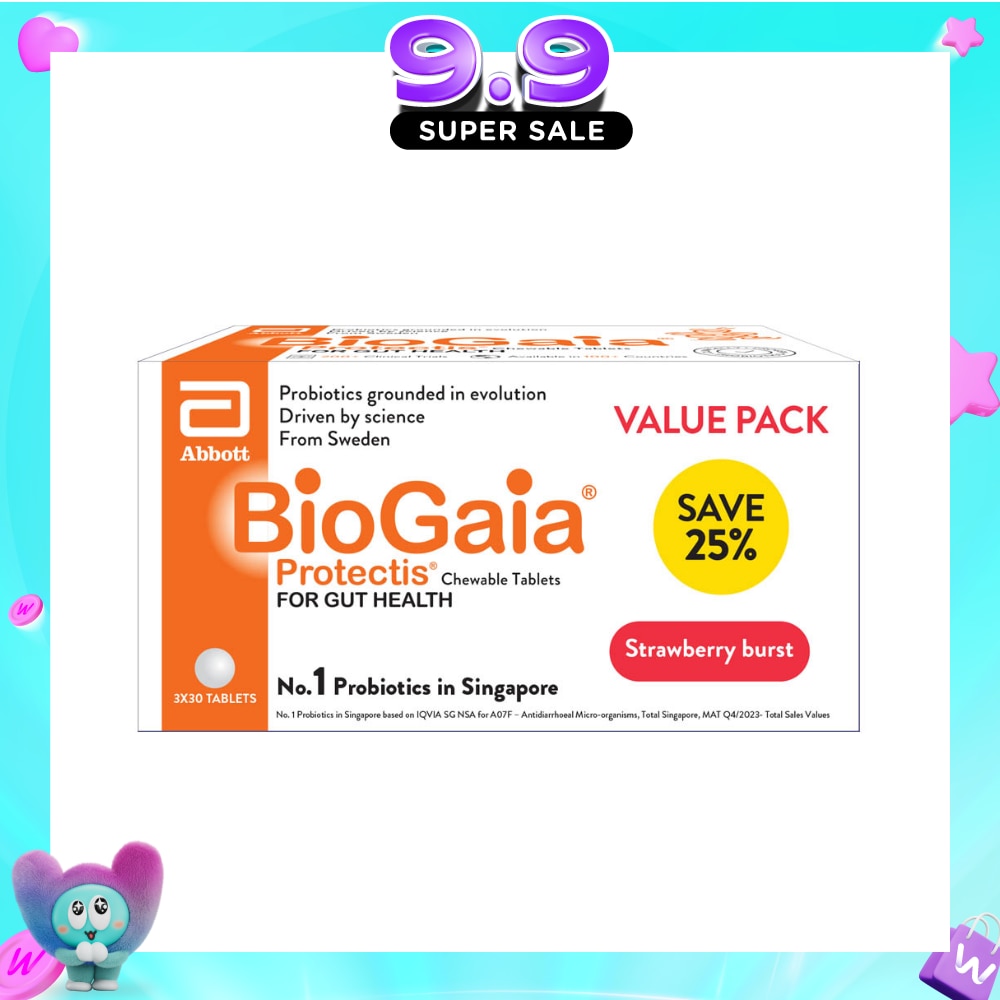 Probiotic Chewable Tablet With Strawberry Burst Flavour Packset 30s x 3 pack image