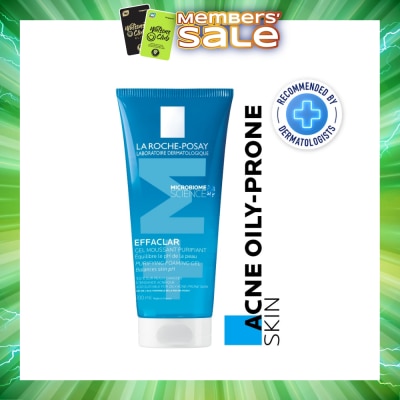 LA ROCHE-POSAY - Effaclar Foaming Purifying Gel (0% Alcohol, Non-Comedogenic Face Wash for Oily Acne-Prone Skin) 200ml