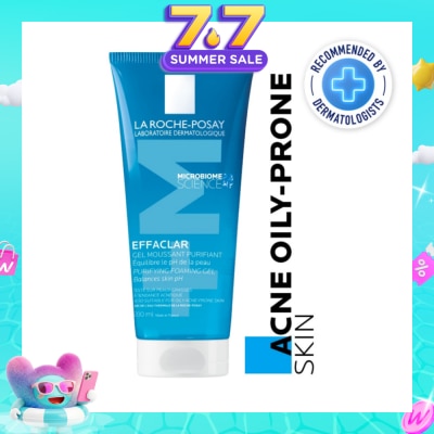 LA ROCHE-POSAY - Effaclar Foaming Purifying Gel (0% Alcohol, Non-Comedogenic Face Wash for Oily Acne-Prone Skin) 200ml